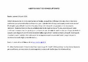 2022 04 23 TOULON CONFERENCE SUR ALBERT  CAMUS